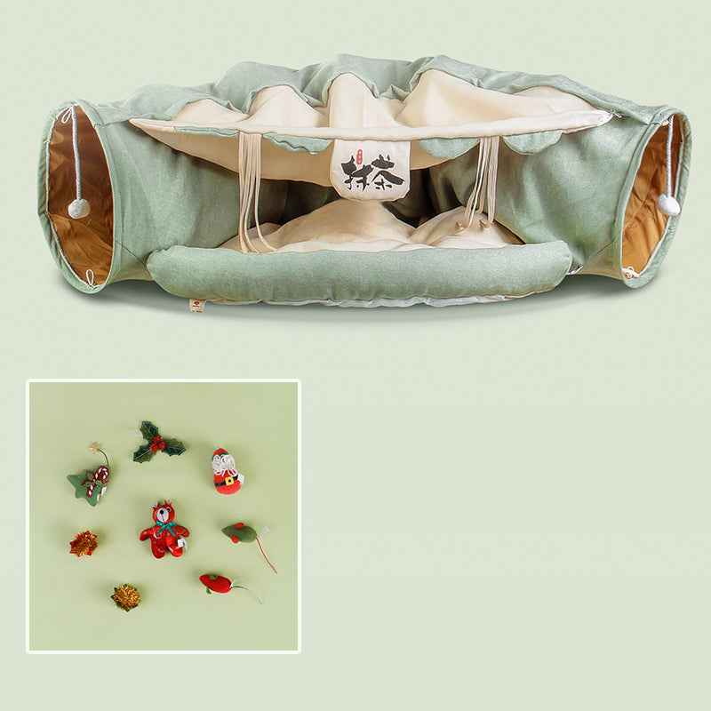 Cat Tunnel Bed All-Season Universal Collapsible Play Cave Mat - Detail Angle 7 | Majestic Pet Kingdom