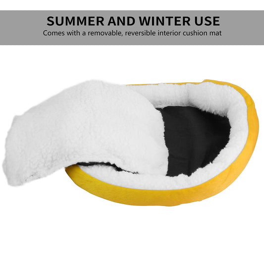 Pet Dog Bed Soft Warm Fleece Puppy Cat Bed Dog Cozy Nest Sofa Bed Cushion For S/M Dog | Purrfect Pet Kingdom