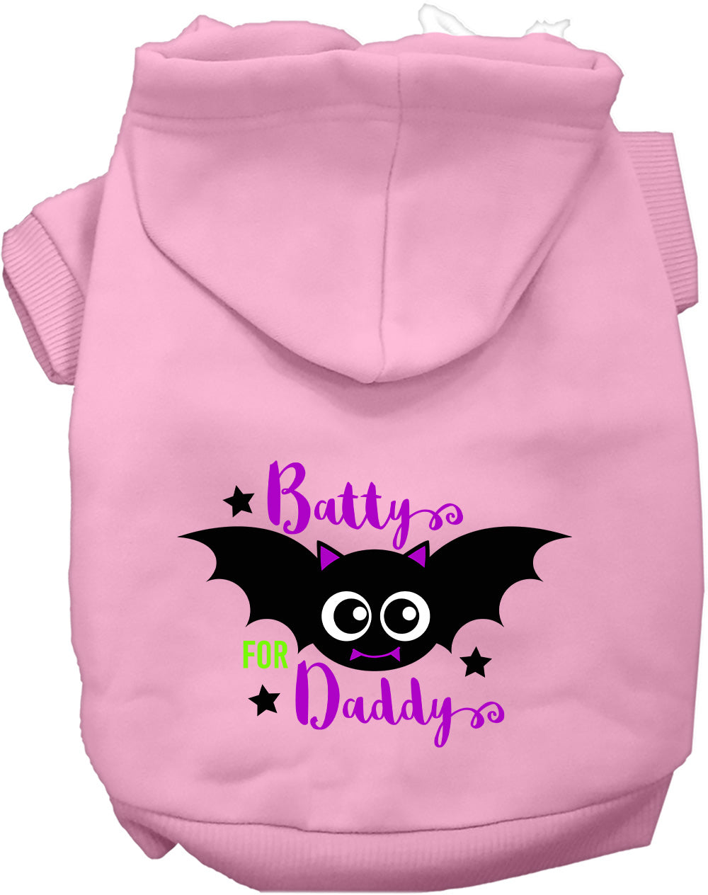Dog Hoodie Batty for Daddy Cute Spooky Halloween Sweatshirt