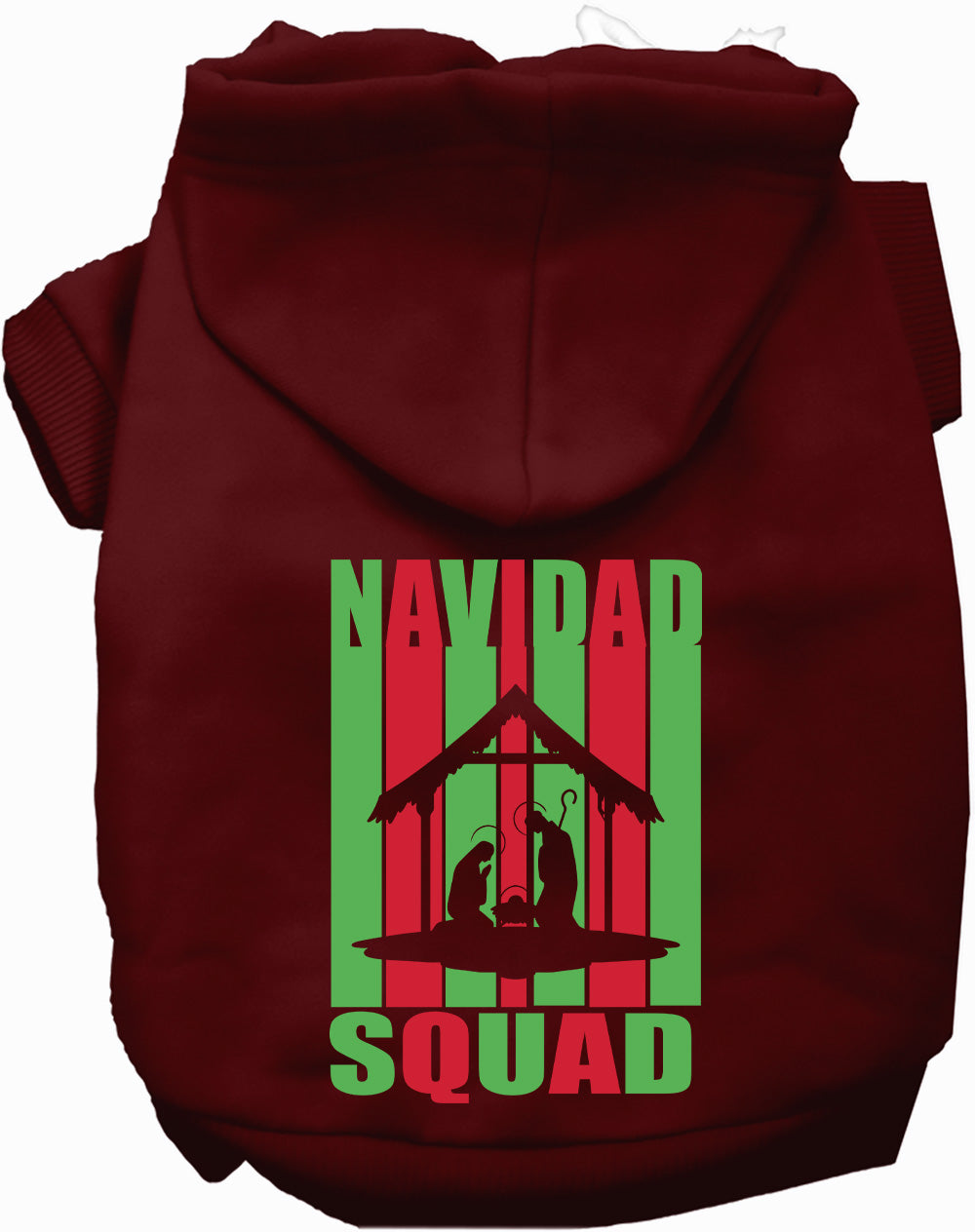 Dog Hoodie Santa Squad Festive Christmas Holiday Warm