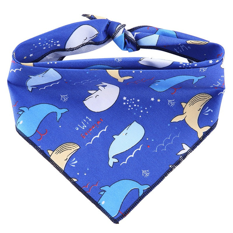 Dog Bandana Classic Triangle Cotton Neck Scarf Saliva Bib - Detail Angle 6 | Majestic Pet Kingdom
