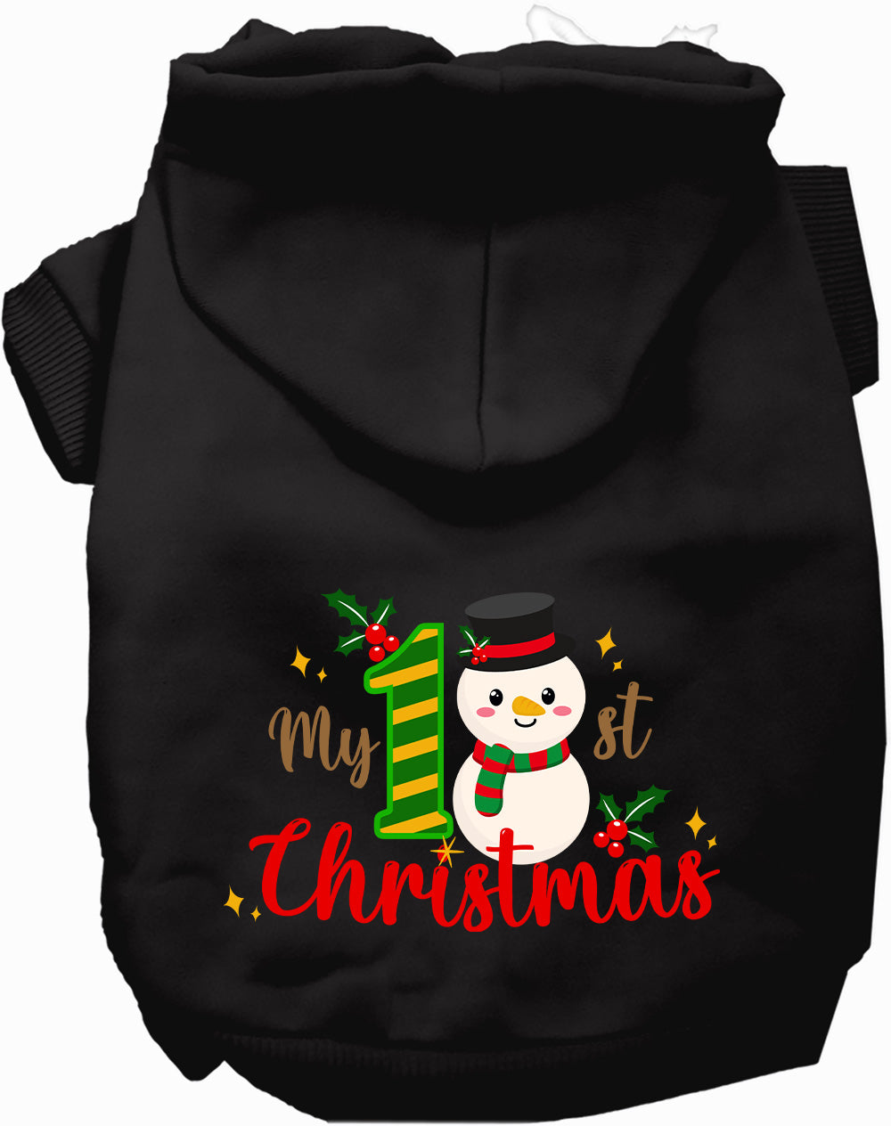 Dog Hoodie My First Christmas Cute Holiday Puppy Sweatshirt