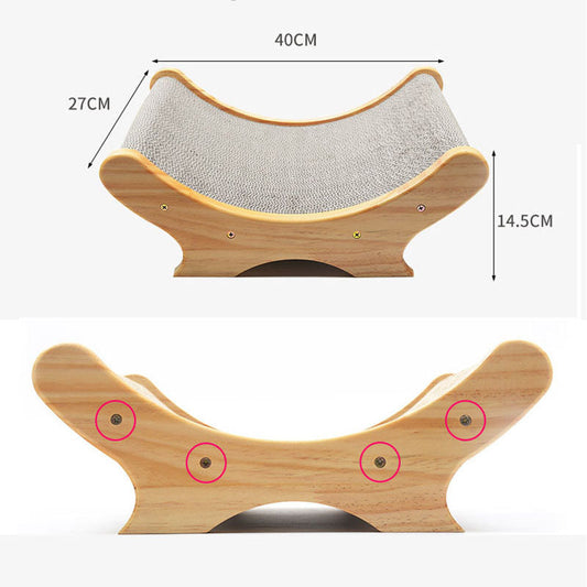 Cat Scratcher U-Shaped Corrugated Cardboard Lounge Bed Toy