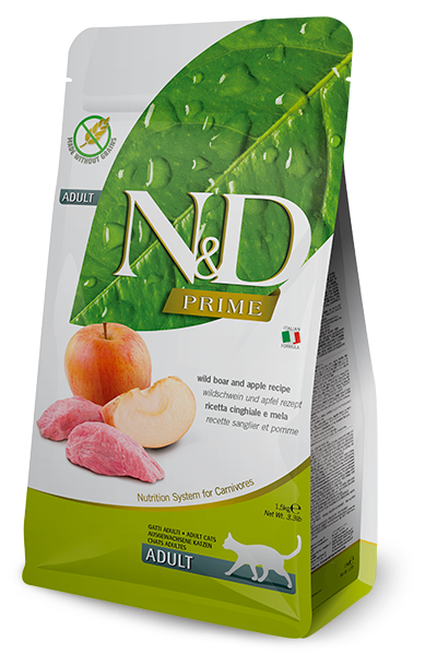 Cat Food Farmina ND Grain-Free Boar Apple Dry Cat Food 3.3lb - Main Feature View | Majestic Pet Kingdom