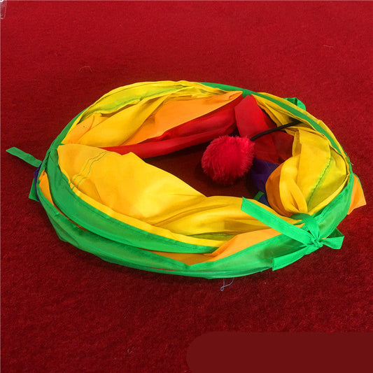 Rainbow Cat Tunnel Play Tube Climbing Frame Indoor Toy - Majestic Pet Kingdom