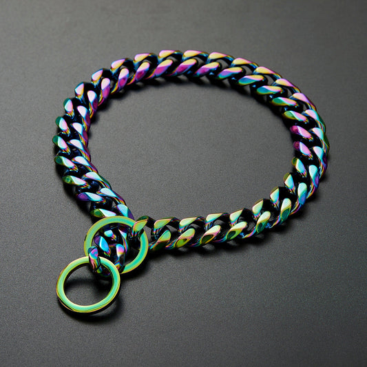 dog-necklace-stainless-steel-metal-royal-heritage-collection-luxury-view-2 | Majestic Pet Kingdom