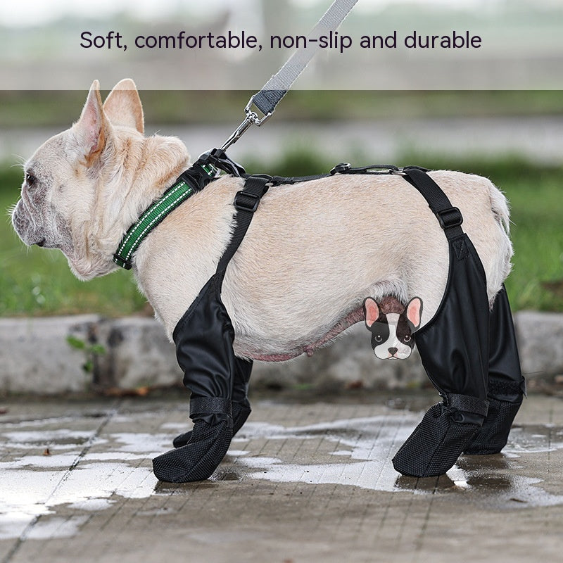 Dog Shoes Waterproof Breathable Outdoor Paw Boots 4-Pack Set - Detail Angle 7 | Majestic Pet Kingdom