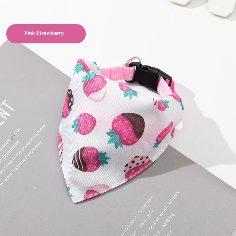 Dog Bandana Washable Cotton Triangle Neck Scarf for Pets - Detail Angle 7 | Majestic Pet Kingdom