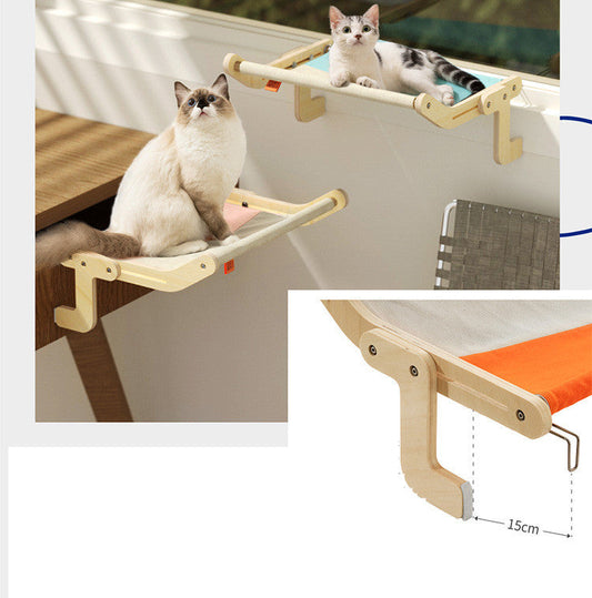 Cat Hammock Hanging Balcony Window Bedside Resting Perch Bed