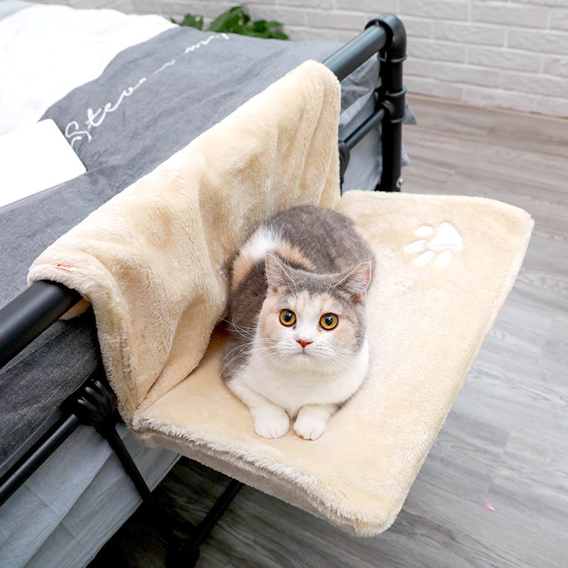 Cat Hammock All-Season Hanging Cage Soft Canvas Sleeping Bed - Majestic Pet Kingdom