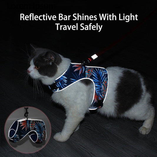 Reflective anti-stroke cat walking rope
