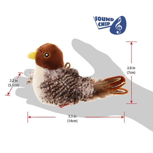 Interactive Cat Toys Electric Squeaky Simulation Bird Plush Cats Pets Teasing Toys With Feather Catnip Kitten Chirping Bird Toys | Purrfect Pet Kingdom