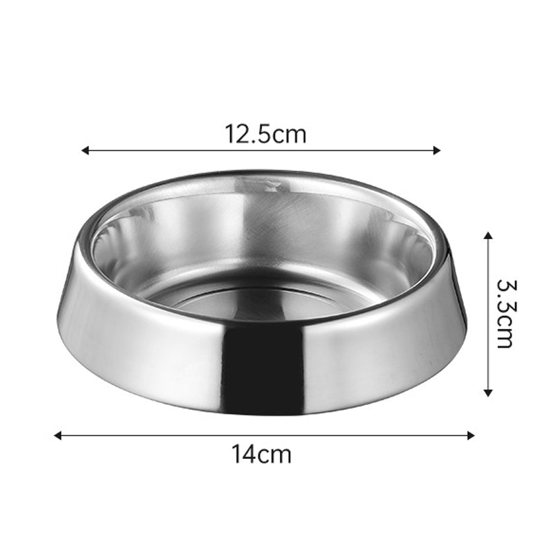 Dog Bowl Stainless Steel Thickened Anti-Spill Non-Slip Dish - Detail Angle 7 | Majestic Pet Kingdom