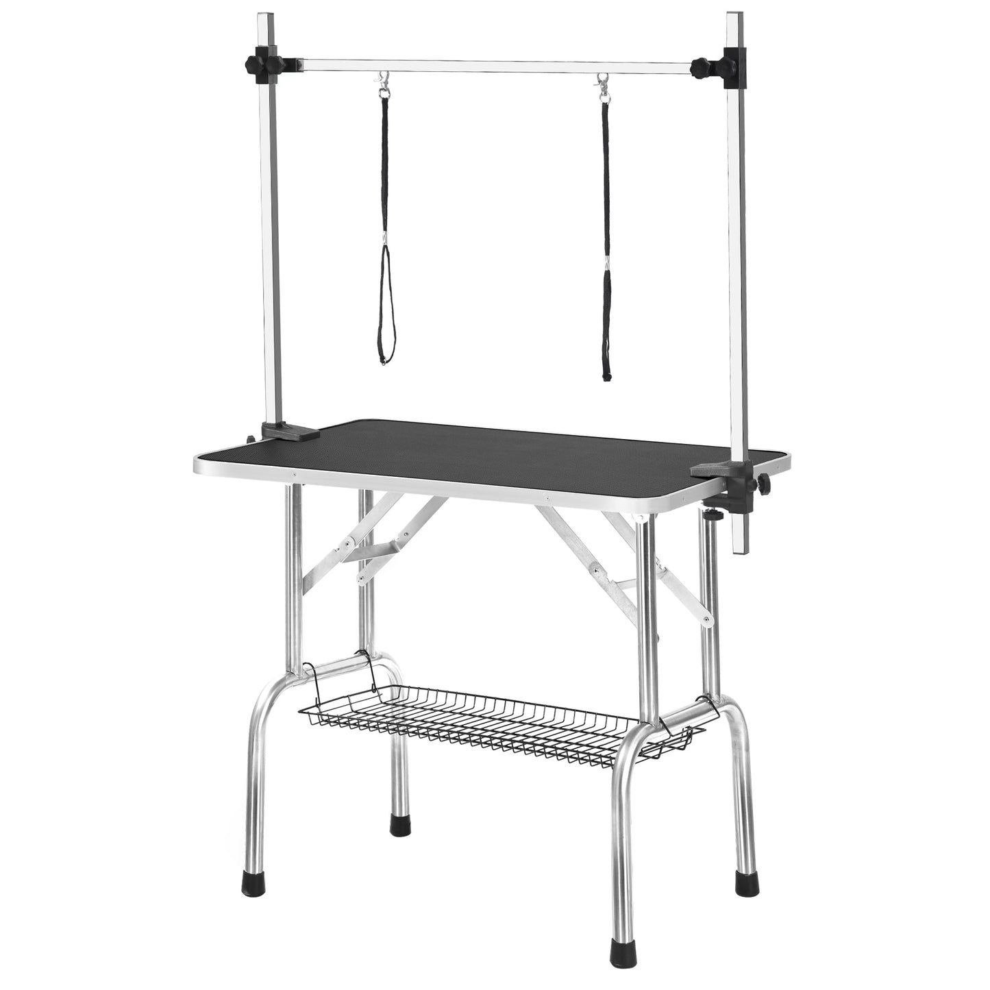 36" Professional Dog Pet Grooming Table Adjustable Heavy Duty Portable w/Arm & Noose & Mesh Tray - Detail Angle 7 | Majestic Pet Kingdom