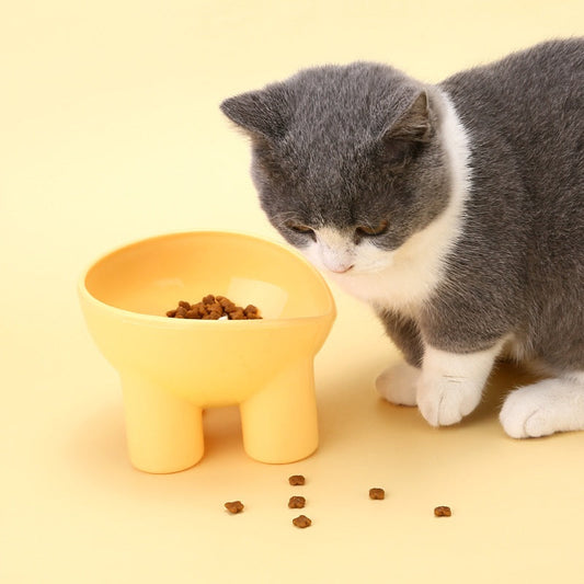 Pet Bowl Cute Cat Basin Double Bowl Neck Protection High Leg Anti-tumble - Majestic Pet Kingdom