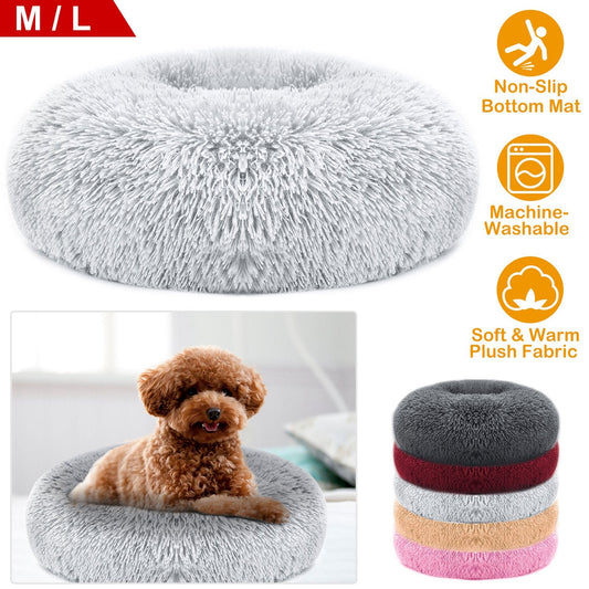 Pet Dog Bed Soft Warm Fleece Puppy Cat Bed Dog Cozy Nest Sofa Bed Cushion For S/M Dog | Purrfect Pet Kingdom