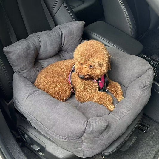 Dog Car Seat Universal Travel Booster Basket Bed All Seasons - Main Feature View | Majestic Pet Kingdom