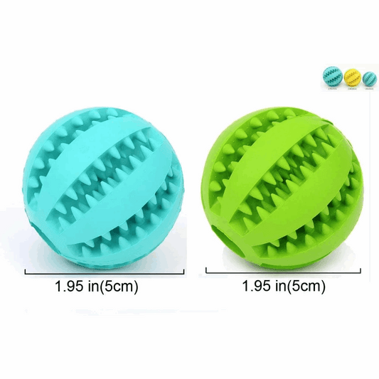 Interactive Tooth Cleaning Dog Treat Ball Toys (2-Pack)