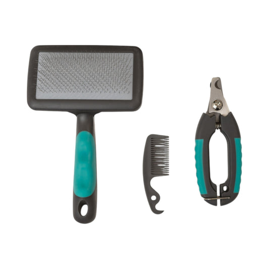 All-in-One 3-Piece Dog Grooming Kit for Healthy Pets