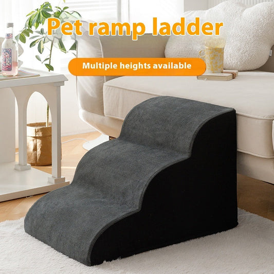 Dog Stairs Removable Washable Cover Foam Bedside Steps Ladder