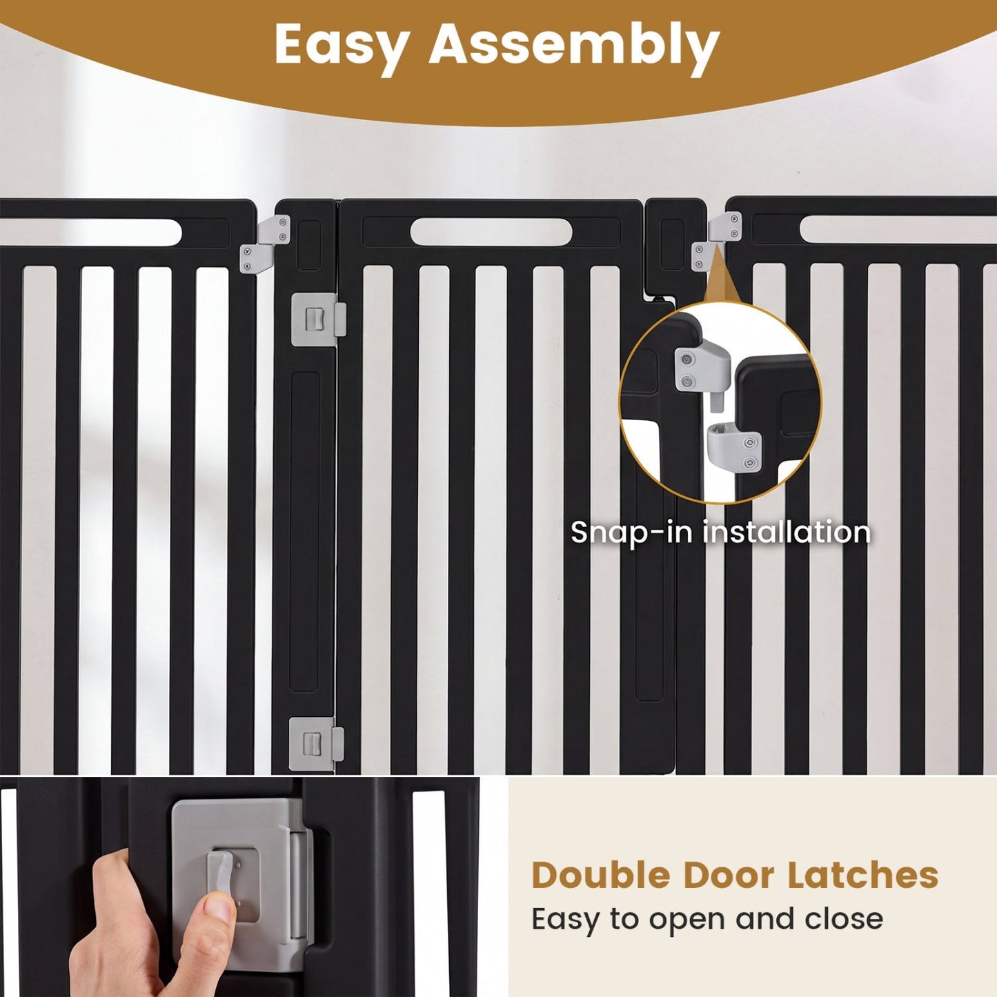 16-Panel Dog Playpen 31.5" Height Indoor Outdoor Pet Gate | Purrfect Pet Kingdom