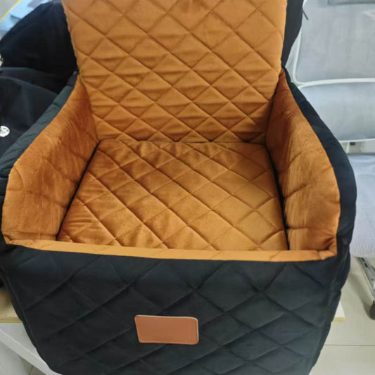 Dog Car Seat Detachable Washable Booster Bed with Leash Clip - Main Feature View | Majestic Pet Kingdom