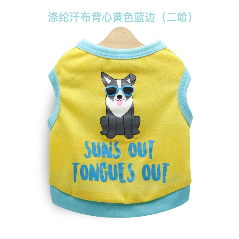 Dog Clothes Summer Clothes Teddy Bears Small Dogs Milk Dogs Puppy Clothes Pet Dog Vest Thin - Detail Angle 7 | Majestic Pet Kingdom