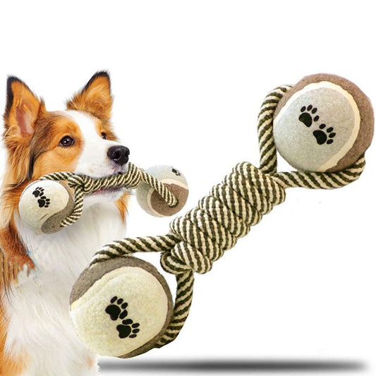 Pet Dog Toys For Large Small Dogs Toy Interactive Cotton Rope Mini Dog Toys Ball For Dogs Accessories Toothbrush Chew Premium Cotton-Poly Tug Toy For Dogs Interactive Rope Dog Toy For Medium Dogs - Majestic Pet Kingdom