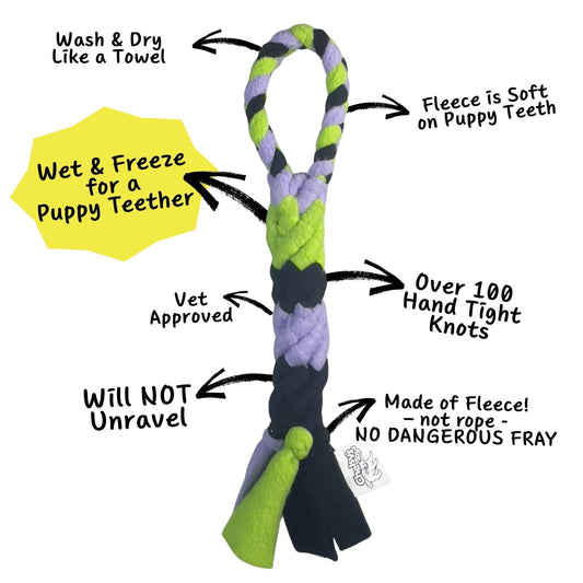 Interactive Tug & Treat-Dispenser Toy For Dogs Teething Relief Lavender