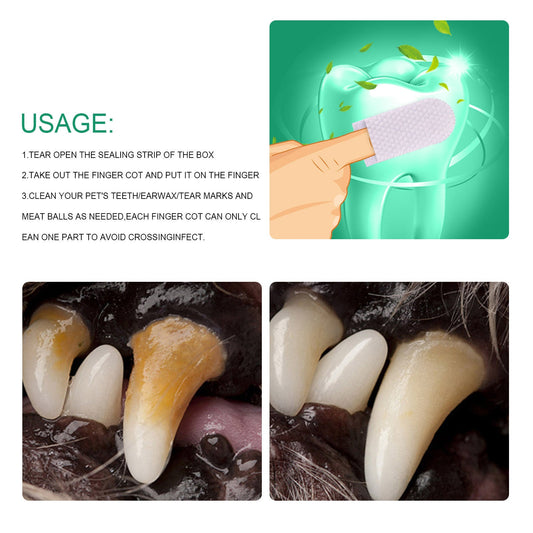 Pet Tooth Cleaning Finger Sleeves for Dogs and Cats Oral Hygiene Care | Purrfect Pet Kingdom