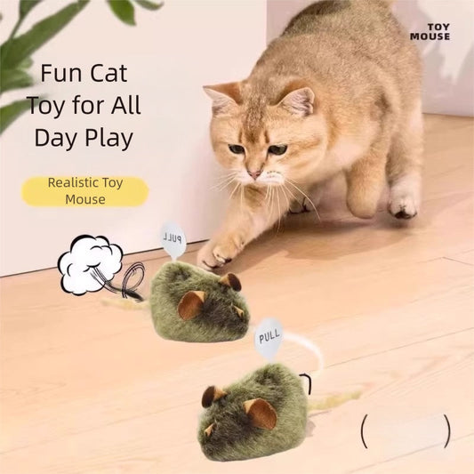 Funny Plush Mice Cat Toy Simulation Mouse Kitten Toy Bite-resistant Automatic Chirping Interactive Cat Chew Toy | Purrfect Pet Kingdom
