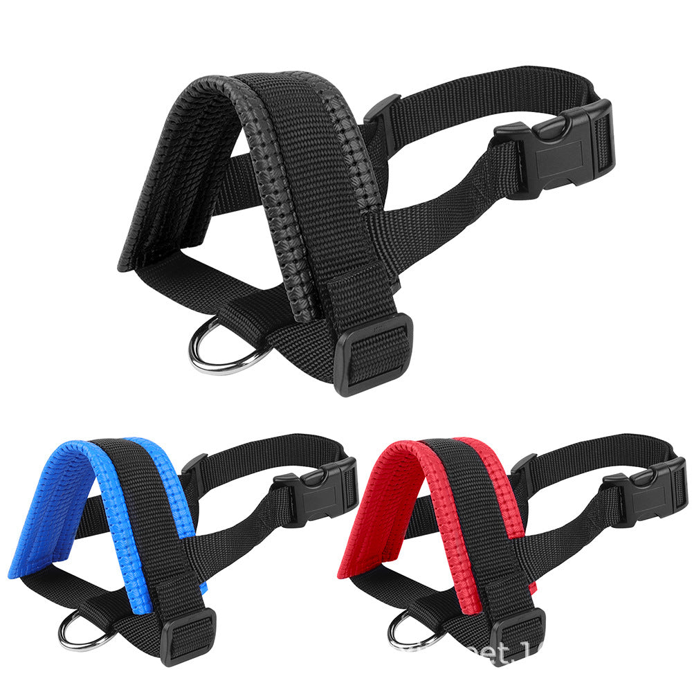 Dog Muzzle Breathable Nylon Anti-Bark Biting Guard Strap Set