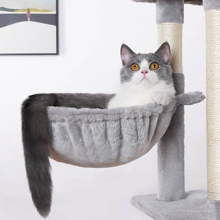 Cat Tree Multi-Level Activity Tower Scratch Board & Hammock - Detail Angle 7 | Majestic Pet Kingdom