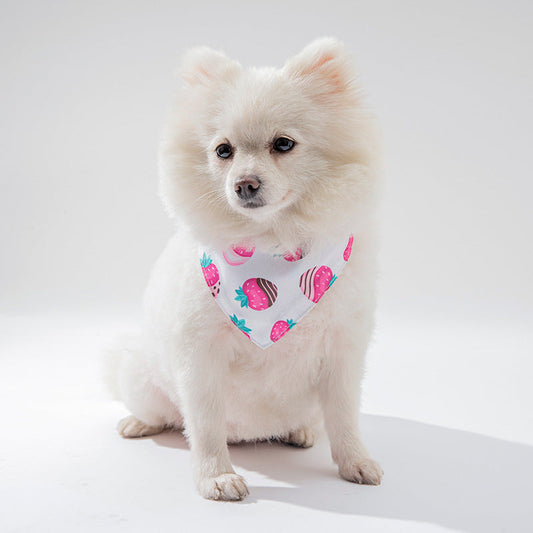 Dog Bandana Washable Cotton Triangle Neck Scarf for Pets