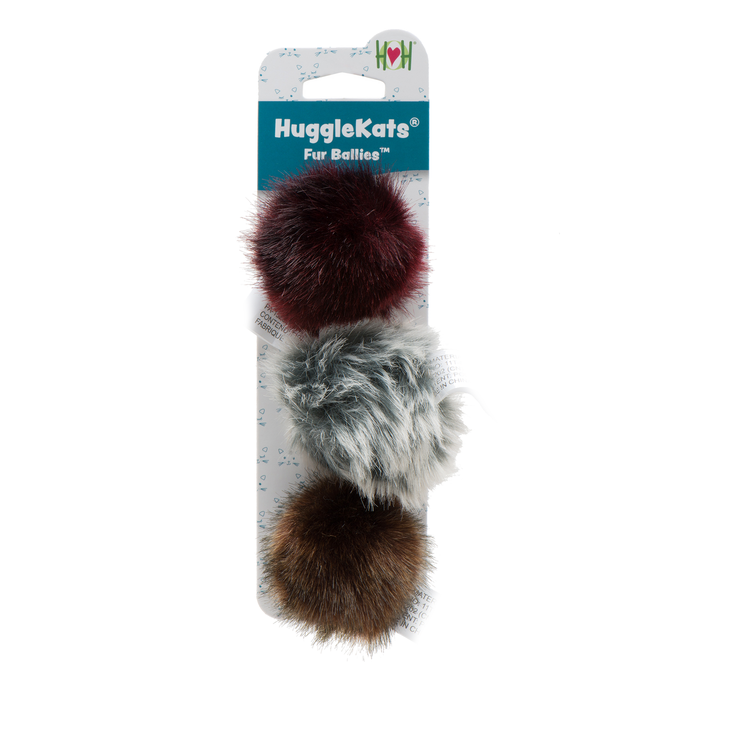 Cat Toys HuggleKats Fur Ballies Soft Fuzzy Pounce Play