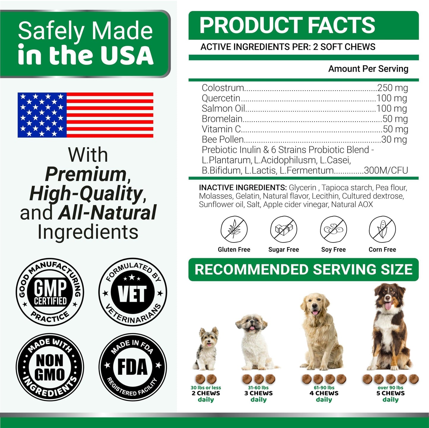 Dog Allergy Relief Chews - Itchy Skin Care 170 Count