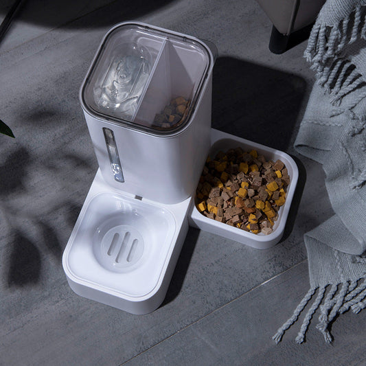 Pet Bowls 2-in-1 Automatic Water Storage Double Feeding Dish