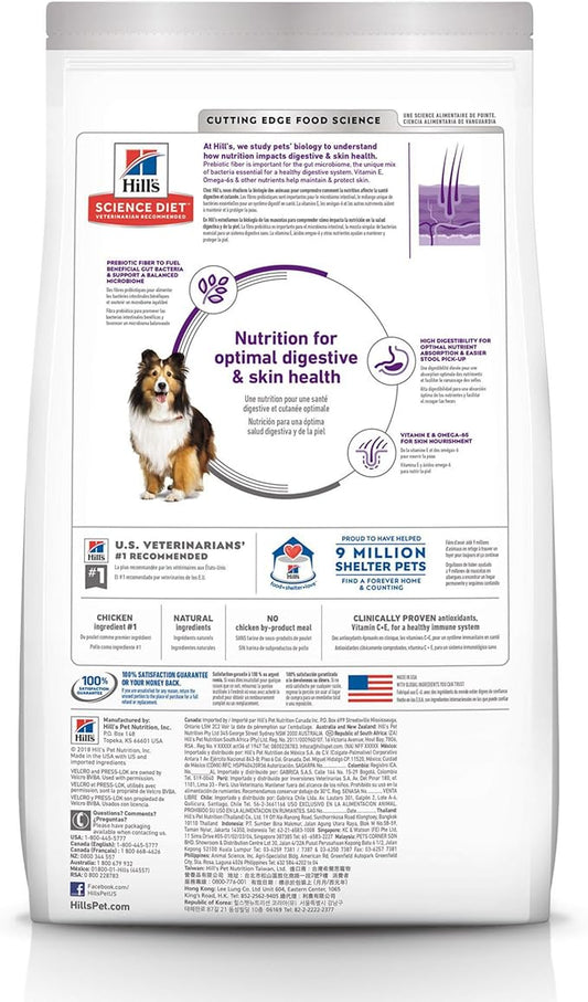 Hill's Science Diet Adult Sensitive Stomach & Skin Chicken Recipe Dry Dog Food Bag