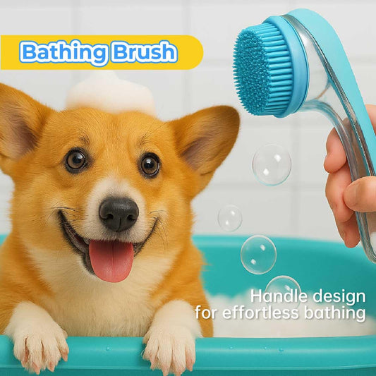 Yutaohui 4-in-1 Pet Bath Brush Kit with Comb Clipper for Dogs Cats - Detail Angle 2 | Majestic Pet Kingdom
