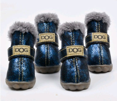 Dog Boots Winter Warm Fleece Thick Snow Shoes for Small Dogs - Detail Angle 7 | Majestic Pet Kingdom