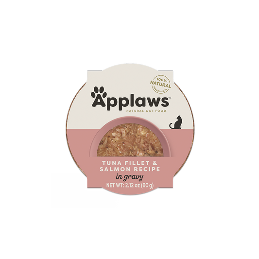 Applaws Natural Wet Cat Food Tuna Fillet & Salmon Recipe in Gravy (2.12oz) - Majestic Pet Kingdom
