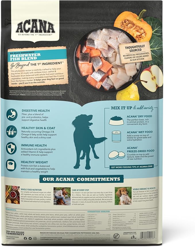 Dog Food Acana Grain Free Freshwater Fish High Protein Bag