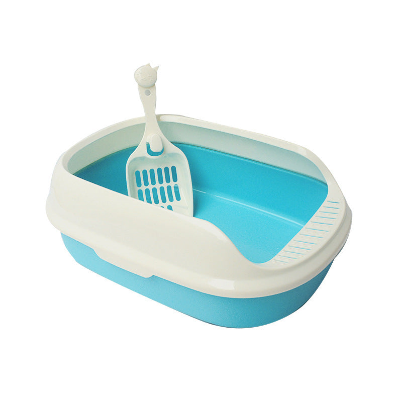 Cat Litter Box High-Side Polyester Basin Scoop Included