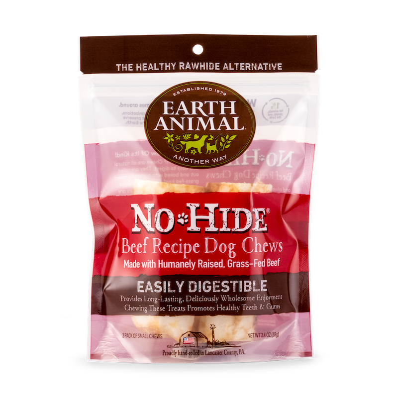 Dog Chews Earth Animal No-Hide Beef Small Chewing Rolls 2-Pa