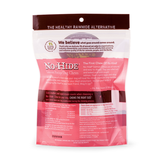 Dog Chews Earth Animal No-Hide Salmon Small Rolls 2pk 2.4oz - Detail Angle 2 | Majestic Pet Kingdom
