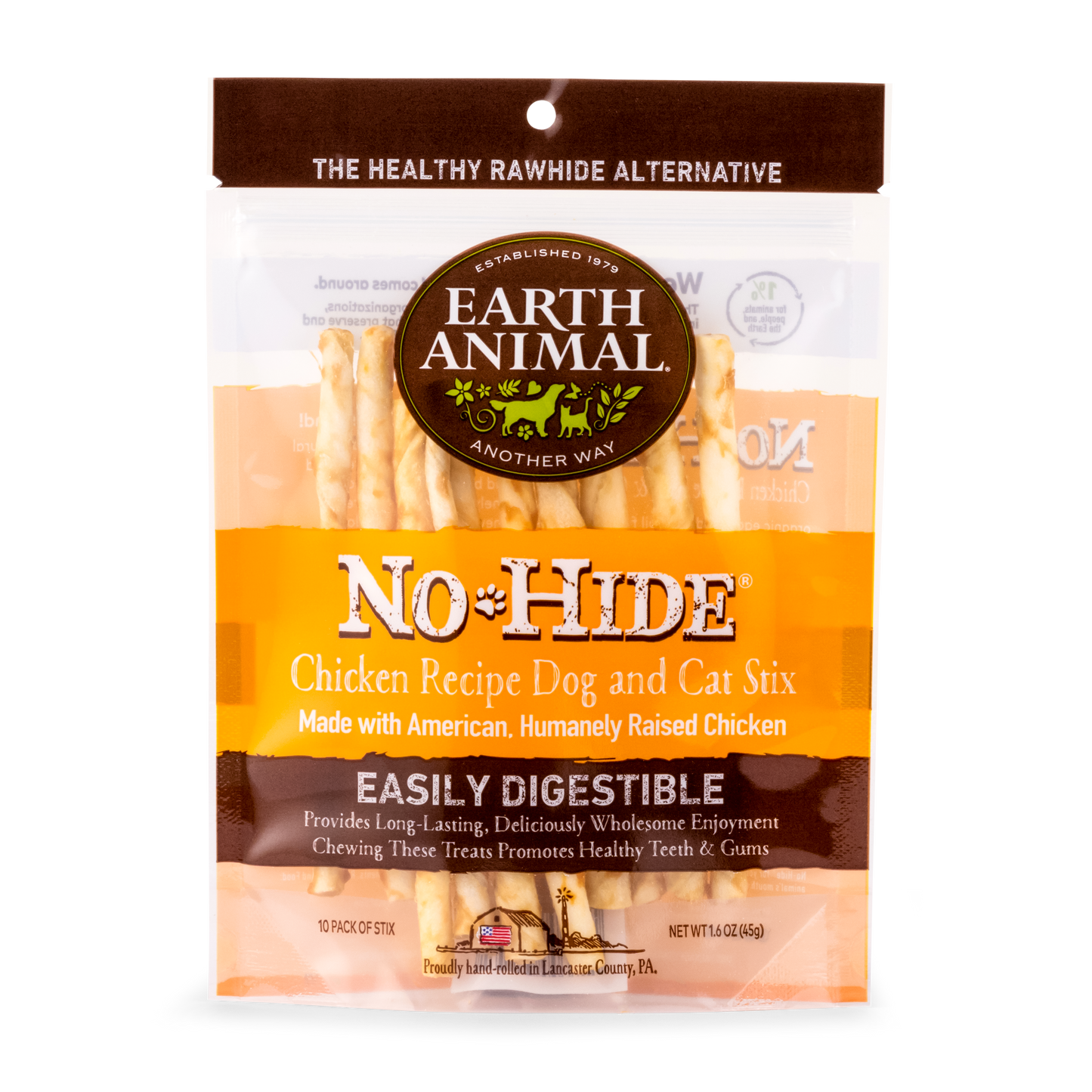 Dog Chews Earth Animal No-Hide Chicken Pet Stix Chews