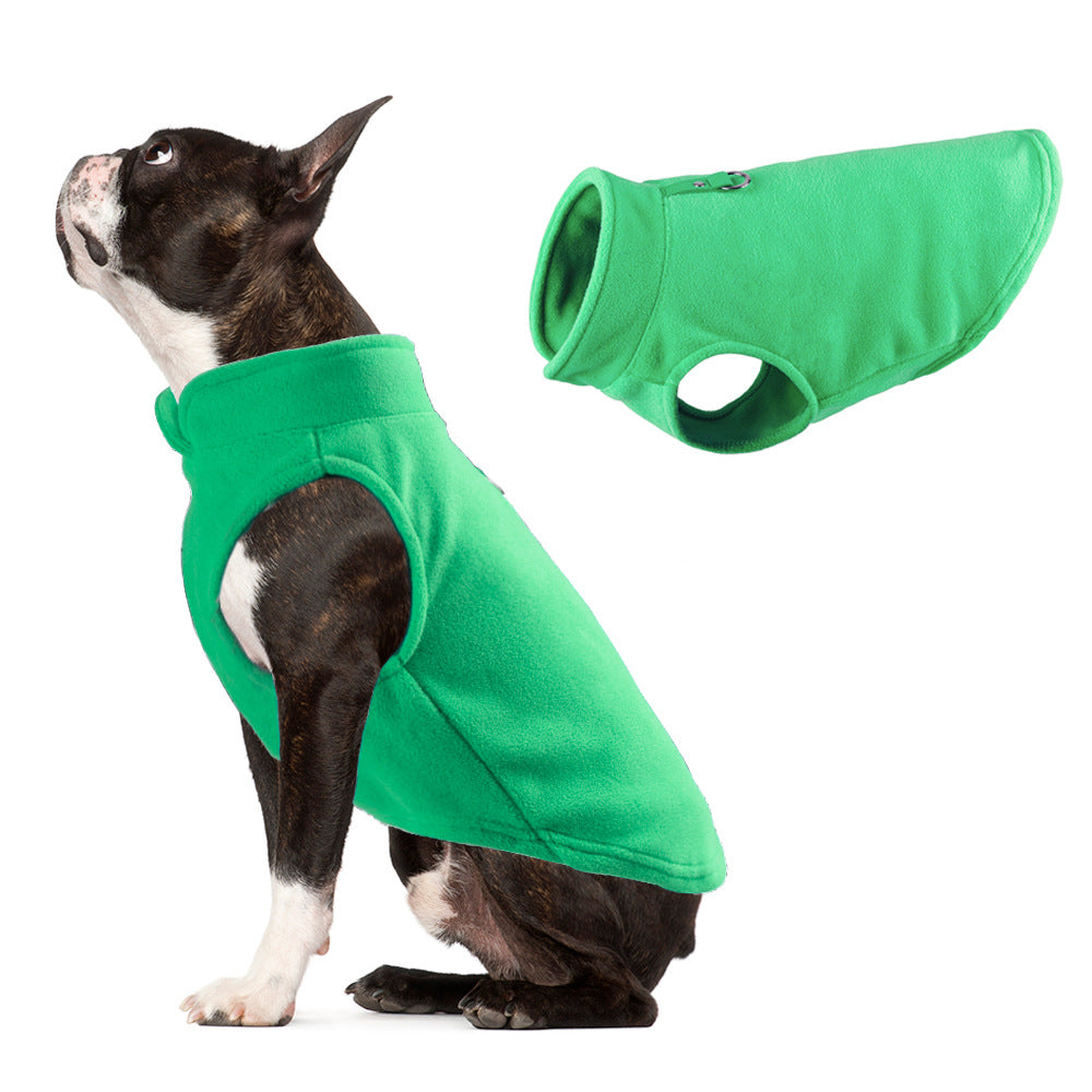 Dog clothing thickened solid color fleece pet dog supplies - Detail Angle 7 | Majestic Pet Kingdom