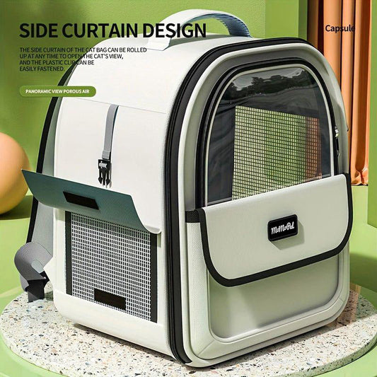 pet-supplies-cat-bag-portable-pet-bag-with-side-opening-backpack-outdoor-use-luxury-view-2 | Majestic Pet Kingdom