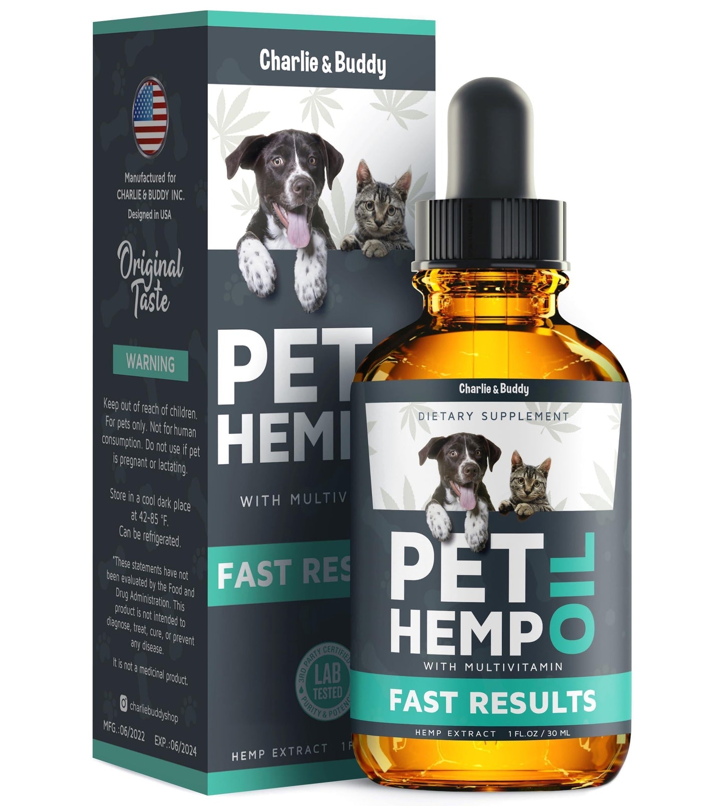 Pet Supplement Hemp Oil for Dogs & Cats Anxiety Pain Stress