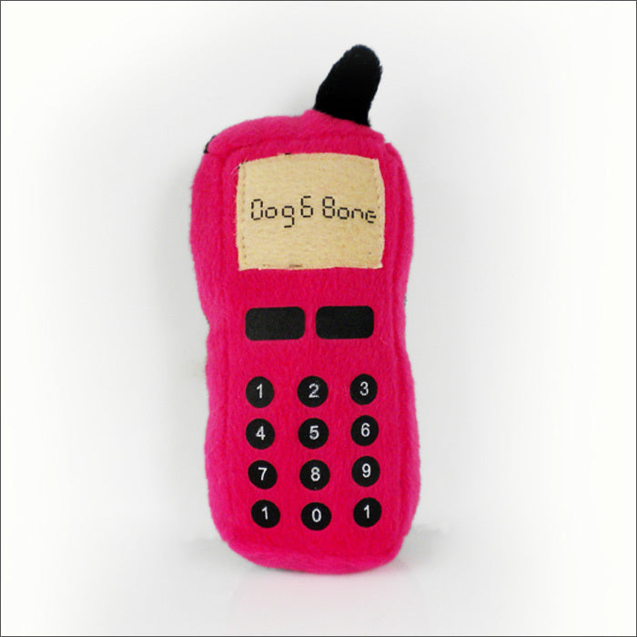 Dog Plush Toy Cell Phone Shape Squeaky Soft Interactive Chewer - Detail Angle 7 | Majestic Pet Kingdom